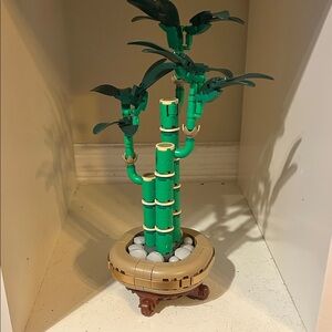 LEGO Green and Tan Bamboo Display